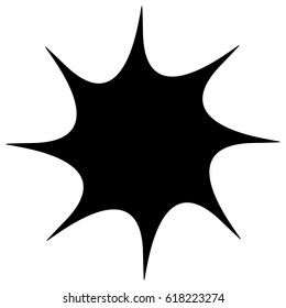 Contour of abstract spiral shape, element. Rotating abstract motif, mandala