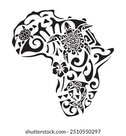 contour is an African map