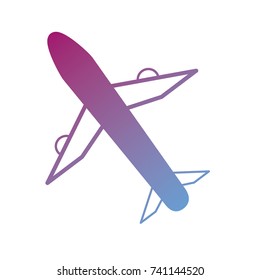 contour airplane object transport to travel