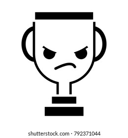contour angry and cute cup prize kawaii