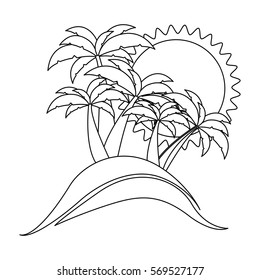 contour background beach flat icon