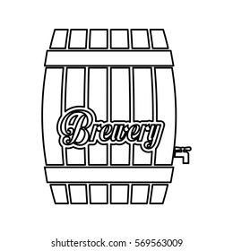 contour barrel icon image design, vector illustration