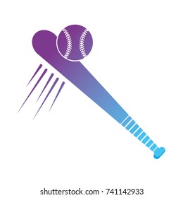 contour baseball bat with ball to play sport