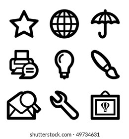 Contour basic, icons set 9