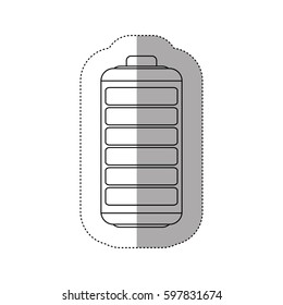 contour battery exhausted icon, vector illustraction design