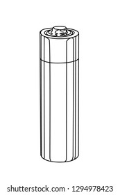 contour battery contour vector illustration