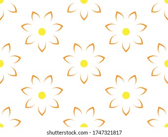 The contour of beautiful flowers on a white background.