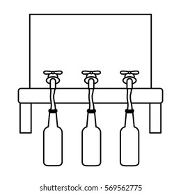 contour beer dispensers icon image design, vector illustration