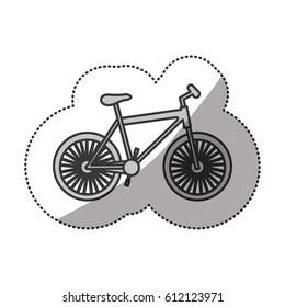 contour bicycle transportation image, vector illustration design