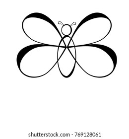 contour black butterfly