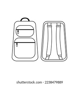 Kontur-Rucksack für Schwarz-Weiß-Muster