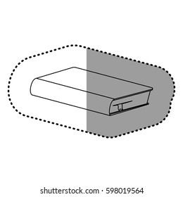 contour book closed icon, vector illustraction design