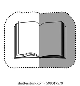 contour book open icon, vector illustraction design image