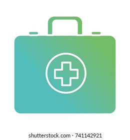 contour briefcase with medical cross symbol