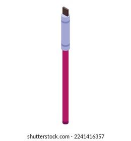 Contour brush icon isometric vector. Make up. Fan tool