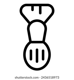 Contour brush icon outline vector. Makeup collection tools. Professional beauty skincare