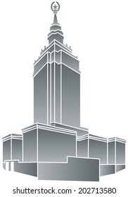 Contour Building Illustration - Vector Contour Acchitecture Series