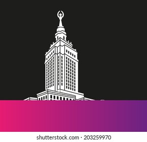 Contour Building Illustration - Vector Contour Acchitecture Series