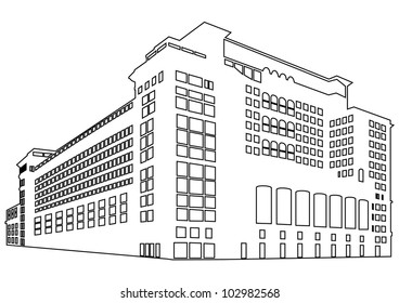 Contour Building - Vector Contour Architecture Series