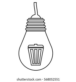 Contour bulb care environmental design, vector illustration