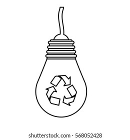 Contour bulb environmental friendly design, vector illustration