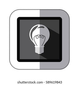 contour bulb icon stock, vector illustraction design image