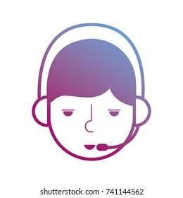 contour call center man head operator
