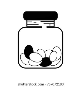 contour candy almonds dessert crystal jar