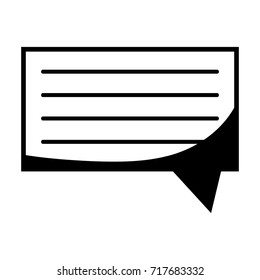 contour chat bubble graphic text message