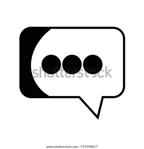 Contour Chat Bubble Text Message Icon Stock Vector Royalty Free