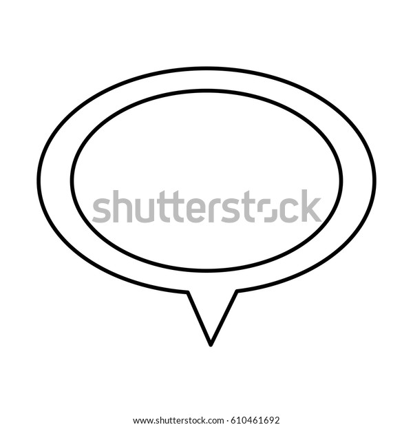 Contour Chat Oval Bubble Icon Vector Stock Vector Royalty Free