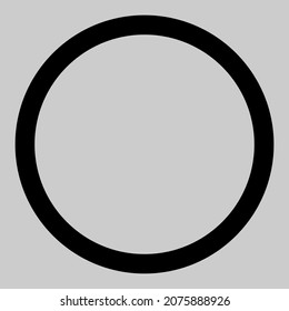 Contour circle vector icon. An isolated flat icon illustration of contour circle with nobody.
