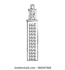 contour city building icon image, vector illustration design