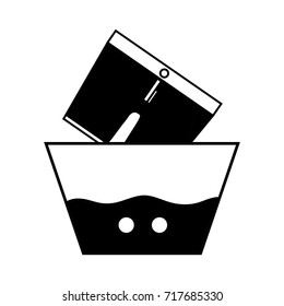 contour clean shorts soaking in pail with water