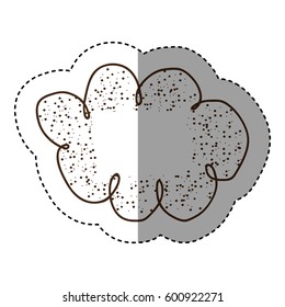 contour clound network service icon, vector illustration design