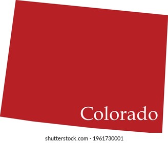 Contour of Colorado, the federal state of the United States of America 