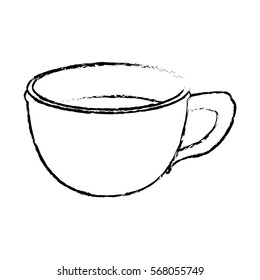 Contour cup coffee icon image design, vector illustration