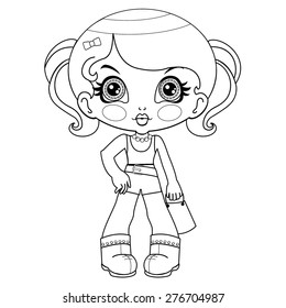 Contour of the cute doll