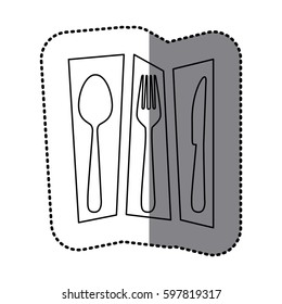 contour cutlery tools icon, vector illustraction design