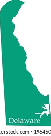 Contour of Delaware, federal state of United States of America