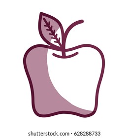 contour delicious apple healthy fruit