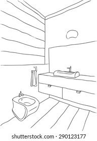 Bathroom Drawing Images, Stock Photos & Vectors | Shutterstock