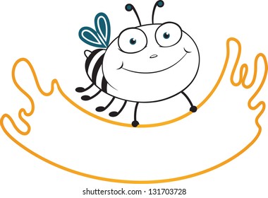Contour drawing bees and sheets for text.