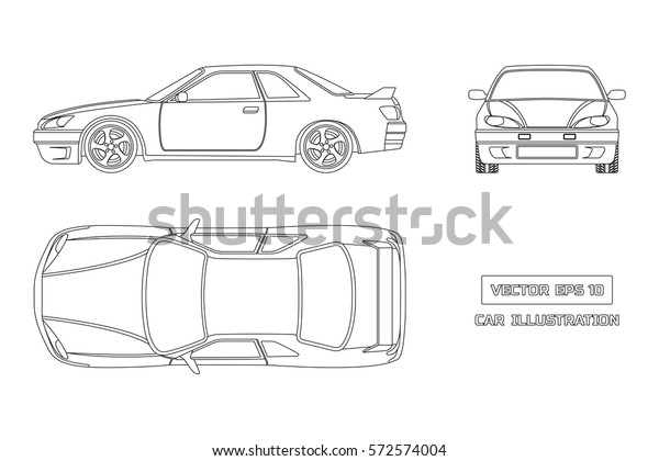 Dessin De Contact De La Voiture Image Vectorielle De Stock Libre De Droits