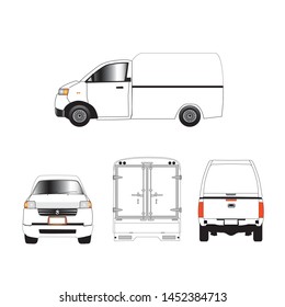contour drawing of pickup isolate white background