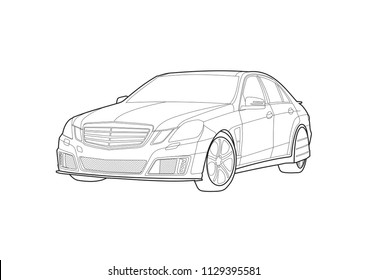 Download drawing Mercedes-Benz SLR McLaren Coupe 2005 in ai pdf png svg  formats