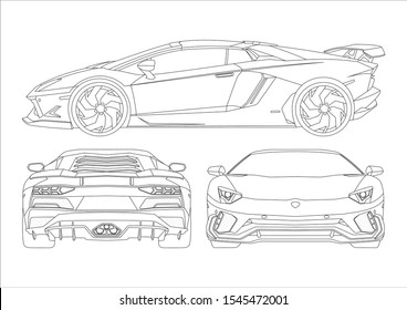 Lamborghini Aventador drawing | Curious Times