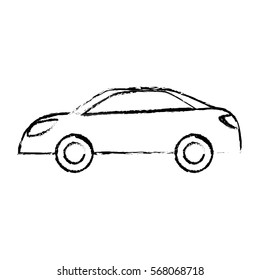 Contour drive car icon image, vector illustration
