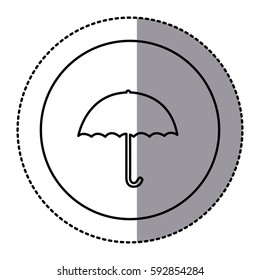 contour emblem umbrella icon, vector illustraction design image