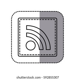contour emblem wifi icon, vector illustraction design image